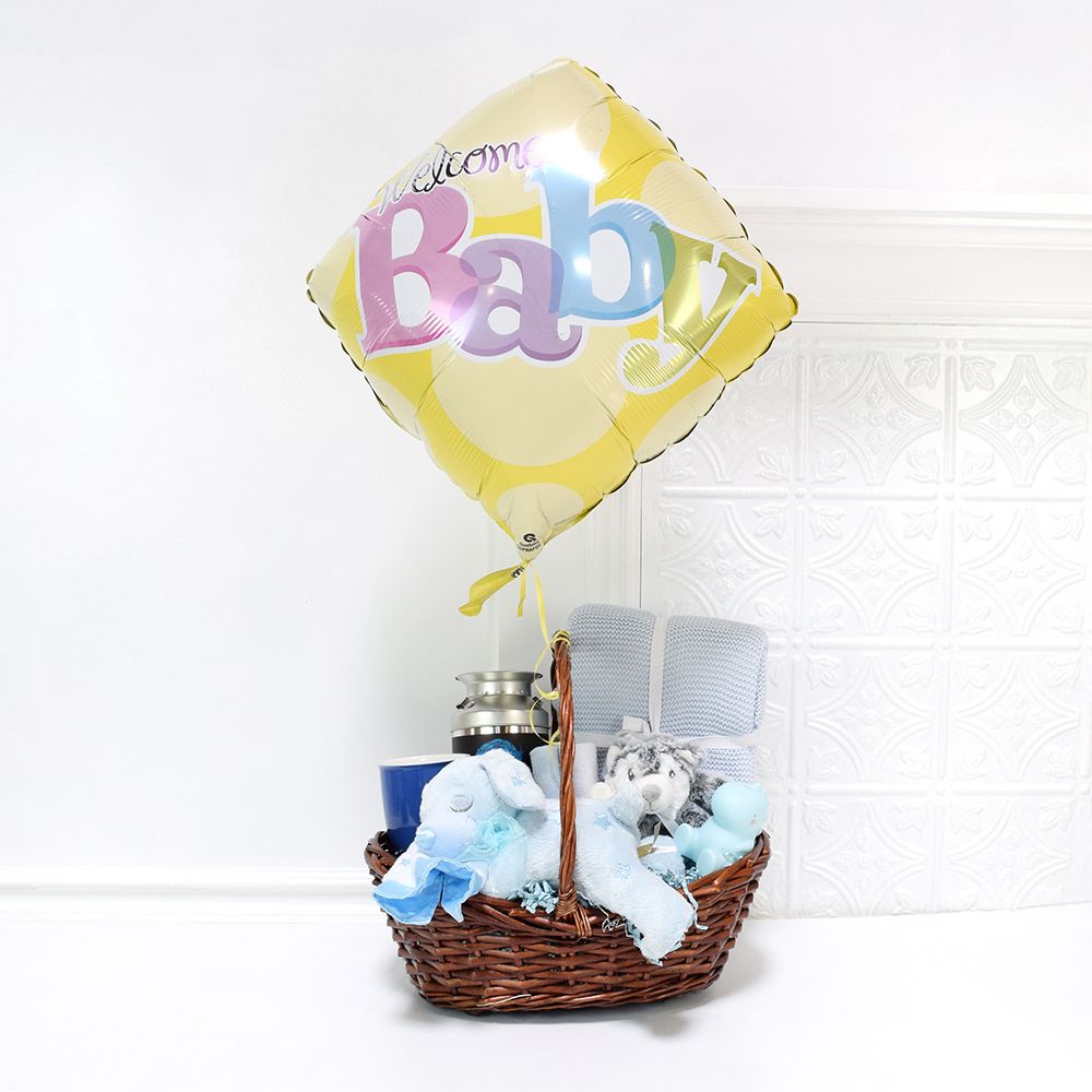 Sleepy Boy Baby Basket, baby gift baskets, baby boy, baby gift, new parent, baby
