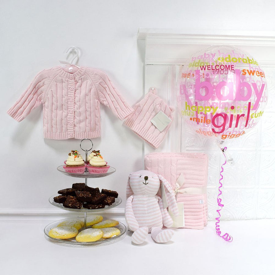 Welcome A Sweet Baby Girl Basket