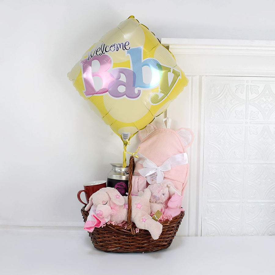 Welcome Baby Girl Gift Basket