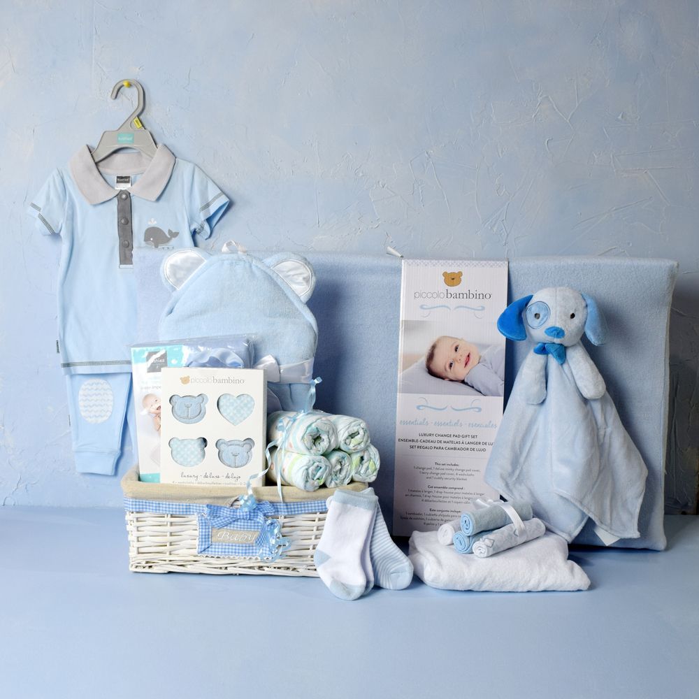 BABY BOY ESSENTIALS GIFT SET, baby boy gift hamper, newborns, new parents
