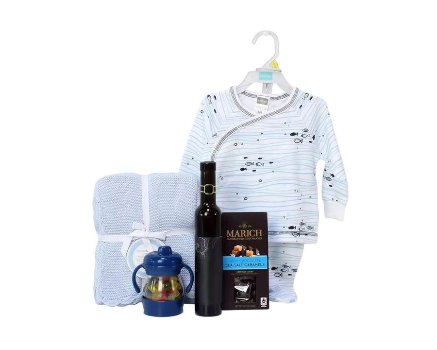 The Signature Baby Boy Wine Gift Basket