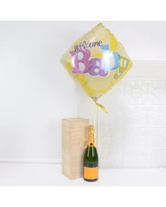 Welcome Baby Champagne Celebration, baby gift baskets, baby boy, baby gift, new parent, baby, champagne
