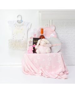 Deluxe Mommy & Daughter Gift Set, baby gift baskets, baby boy, baby gift, new parent, baby, champagne
