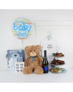 Tiny Fella Celebration Gift Basket, Baby Boy Gifts 
